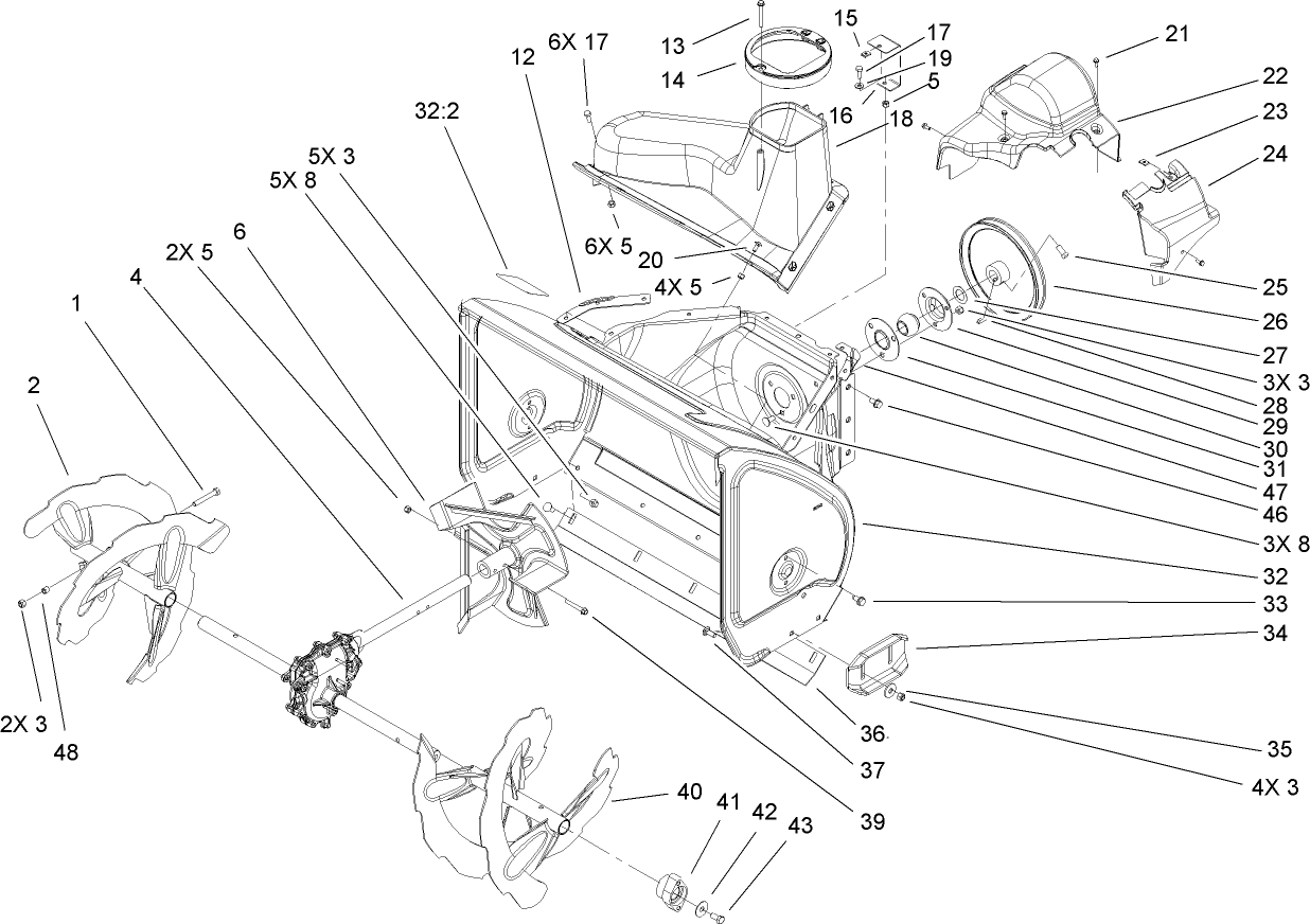 Auger and Housing Assembly