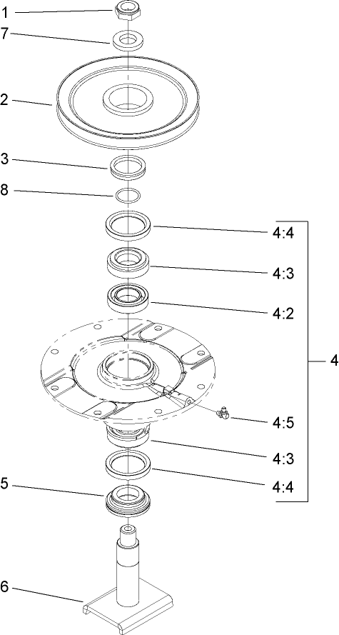 High Driven Spindle Assembly No. 104-3531