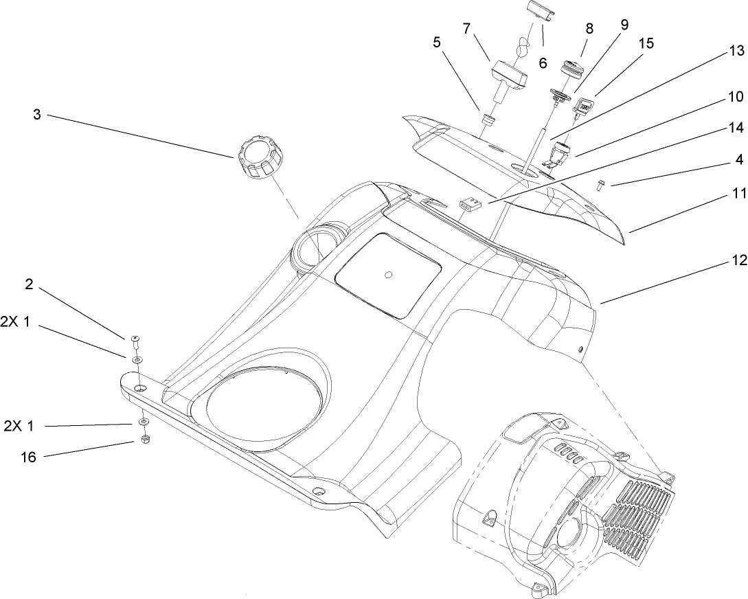 Shroud, Control Panel and Muffler Shield Assembly