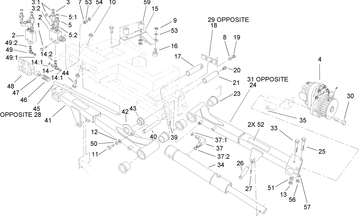 Rear Lift Arm and Shut-Off Assembly