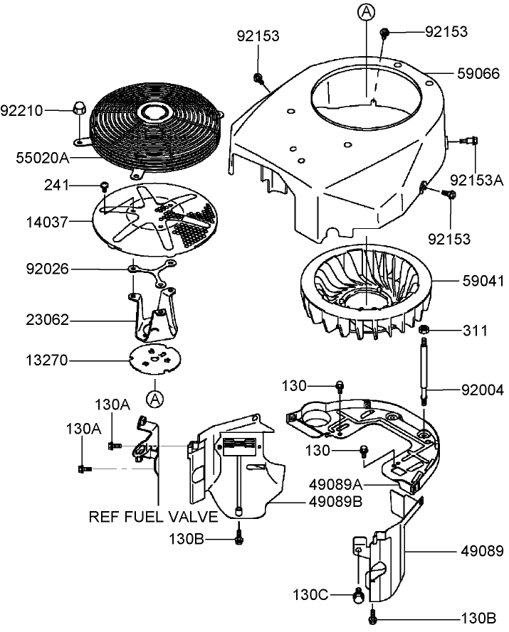 Cooling Equipment Assembly  Kawasaki FH541V-BS50-R