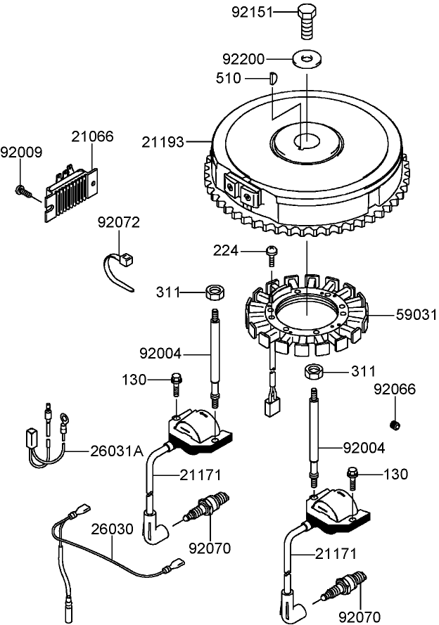 Electric Equipment Assembly  Kawasaki FH541V-BS50-R