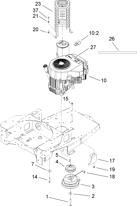 Engine and Clutch Assembly