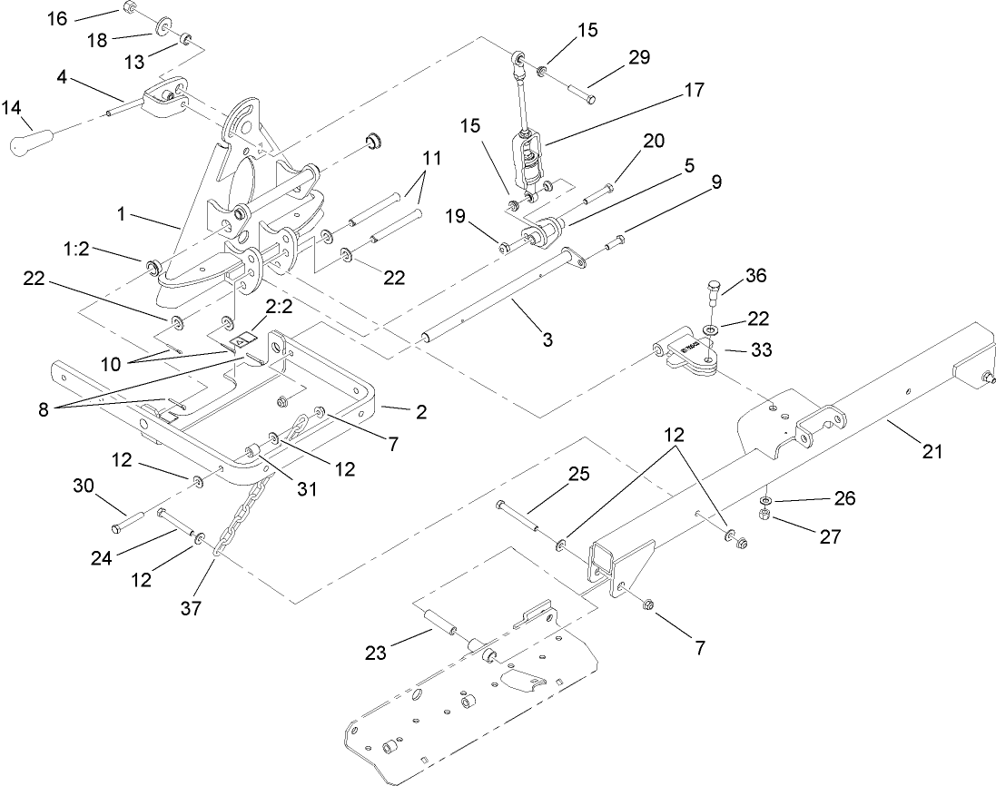 Lift Arm and Hanger Assembly