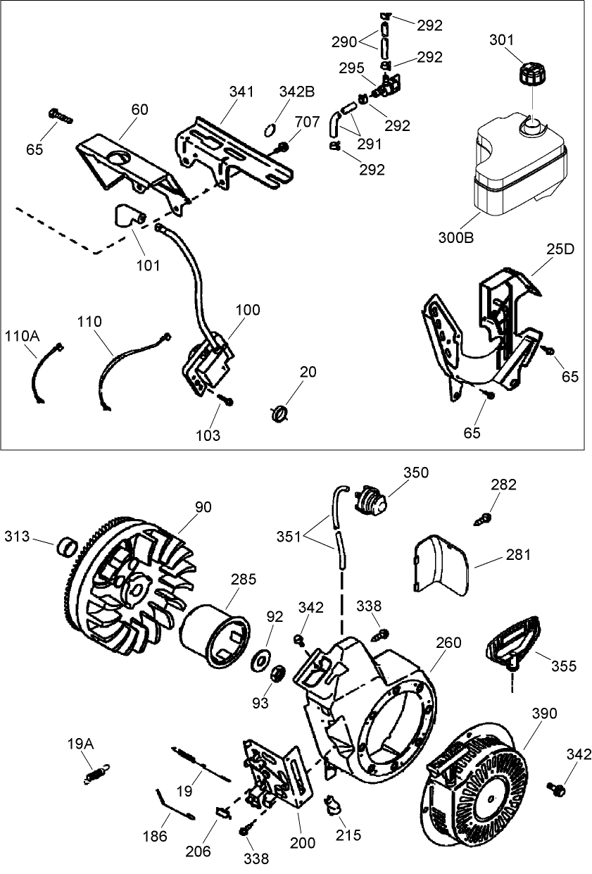 Engine Assembly No. 2 Tecumseh OH195SA-72566G