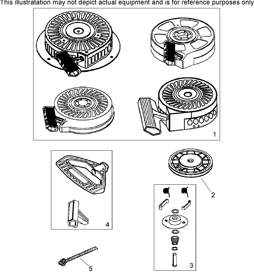Recoil Starter No. 590733 (Optional) Tecumseh OH195SA-72566G