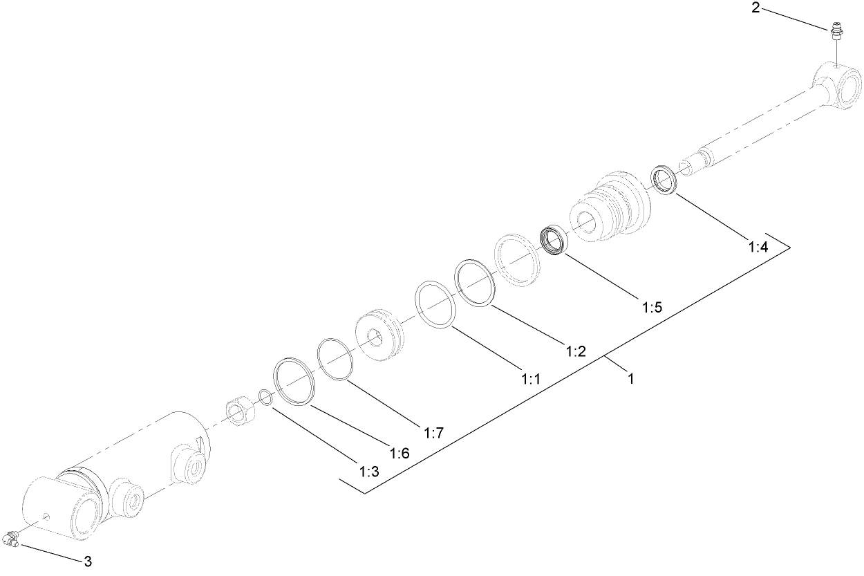 Hydraulic Cylinder Assembly No. 107-2034