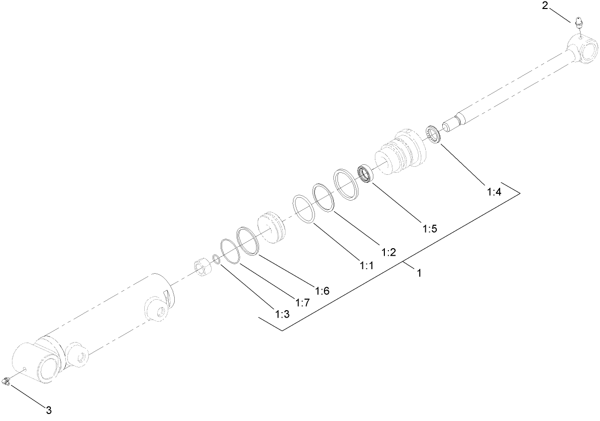 Hydraulic Cylinder Assembly No. 107-2033