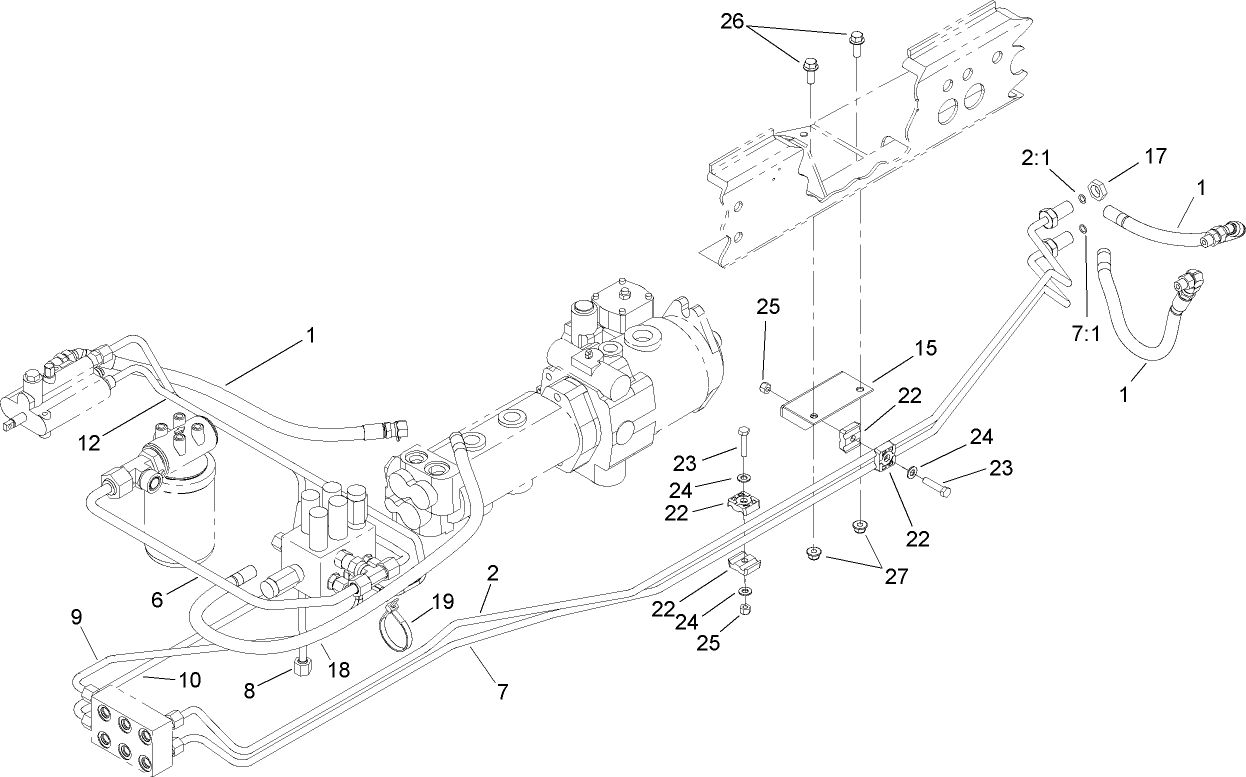 Hydraulic Lift Line Assembly