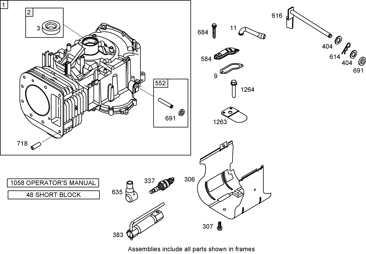Cylinder Assembly  Briggs and Stratton 31A707-0116-E1