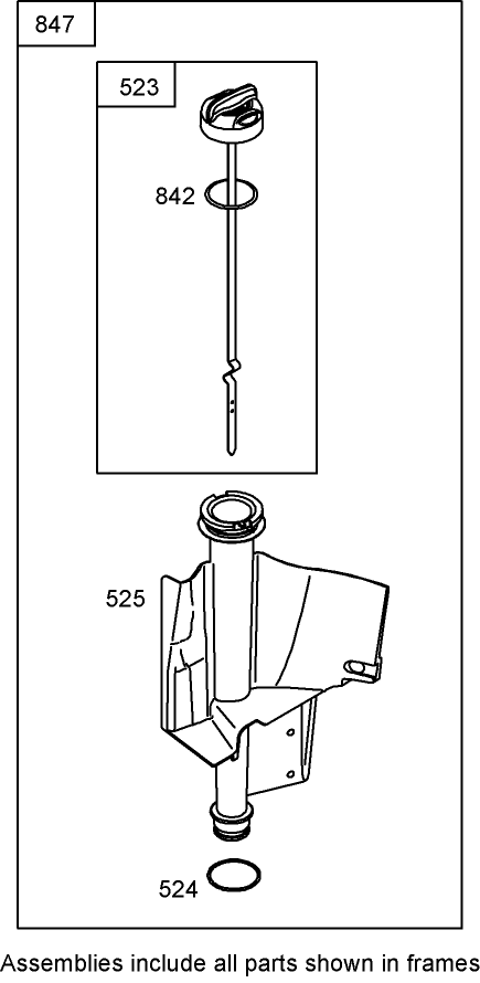 Oil Filter, Tube and Pump Assembly  Briggs and Stratton 31A707-0116-E1