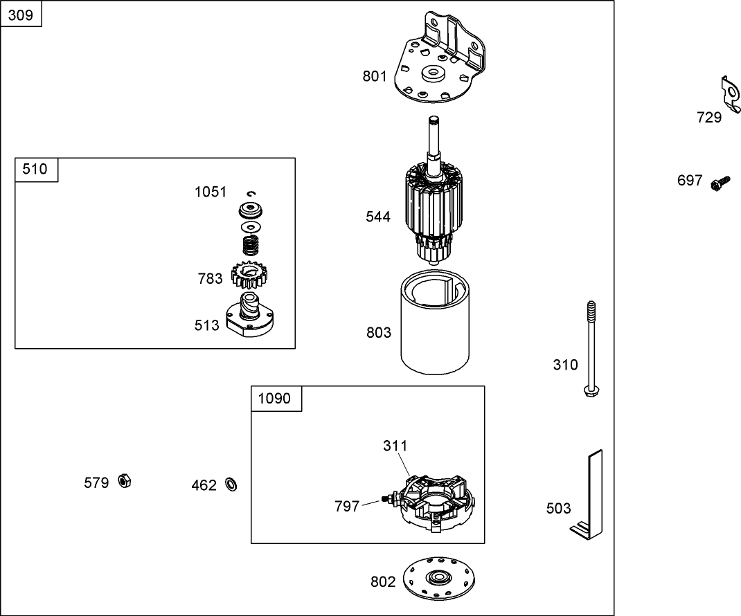 Starter Assembly  Briggs and Stratton 31A707-0116-E1