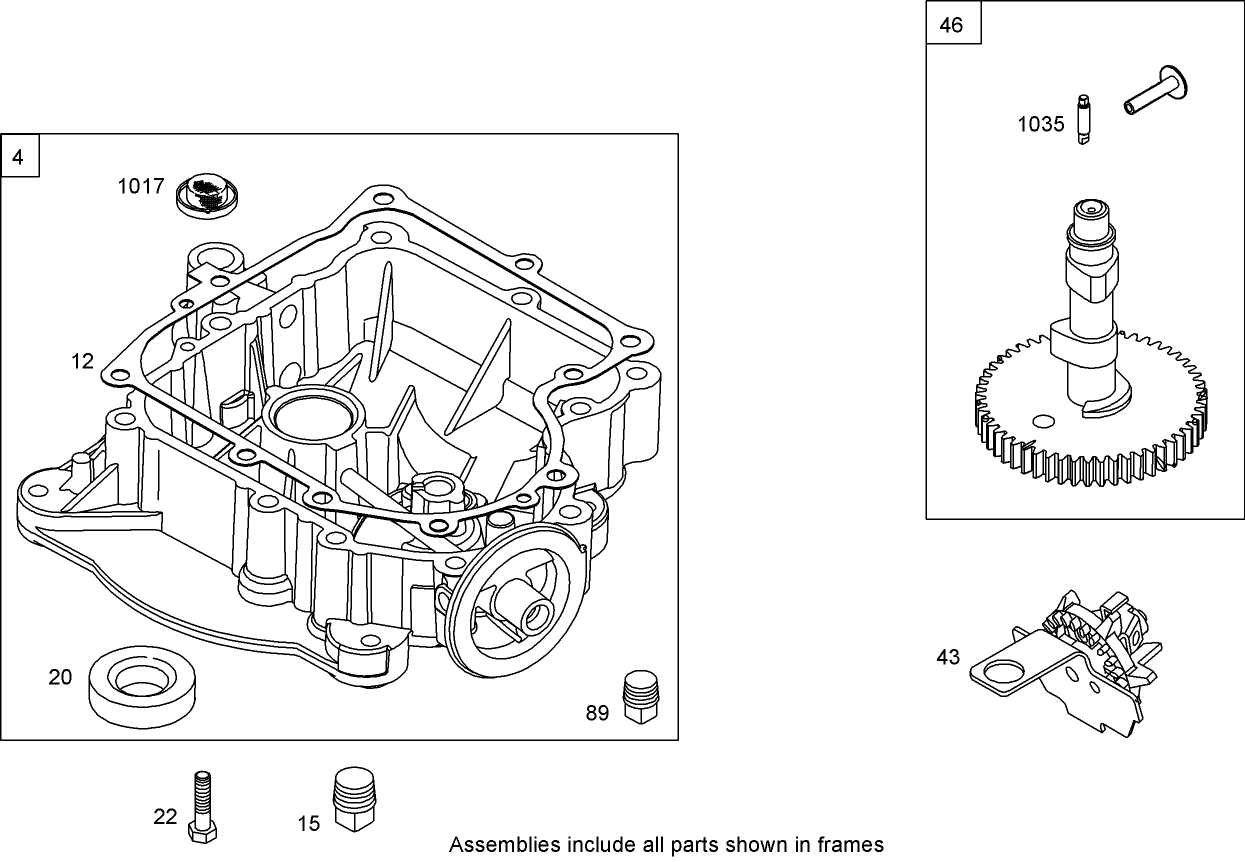 Crankcase Assembly  Briggs and Stratton 31P777-0125-E1