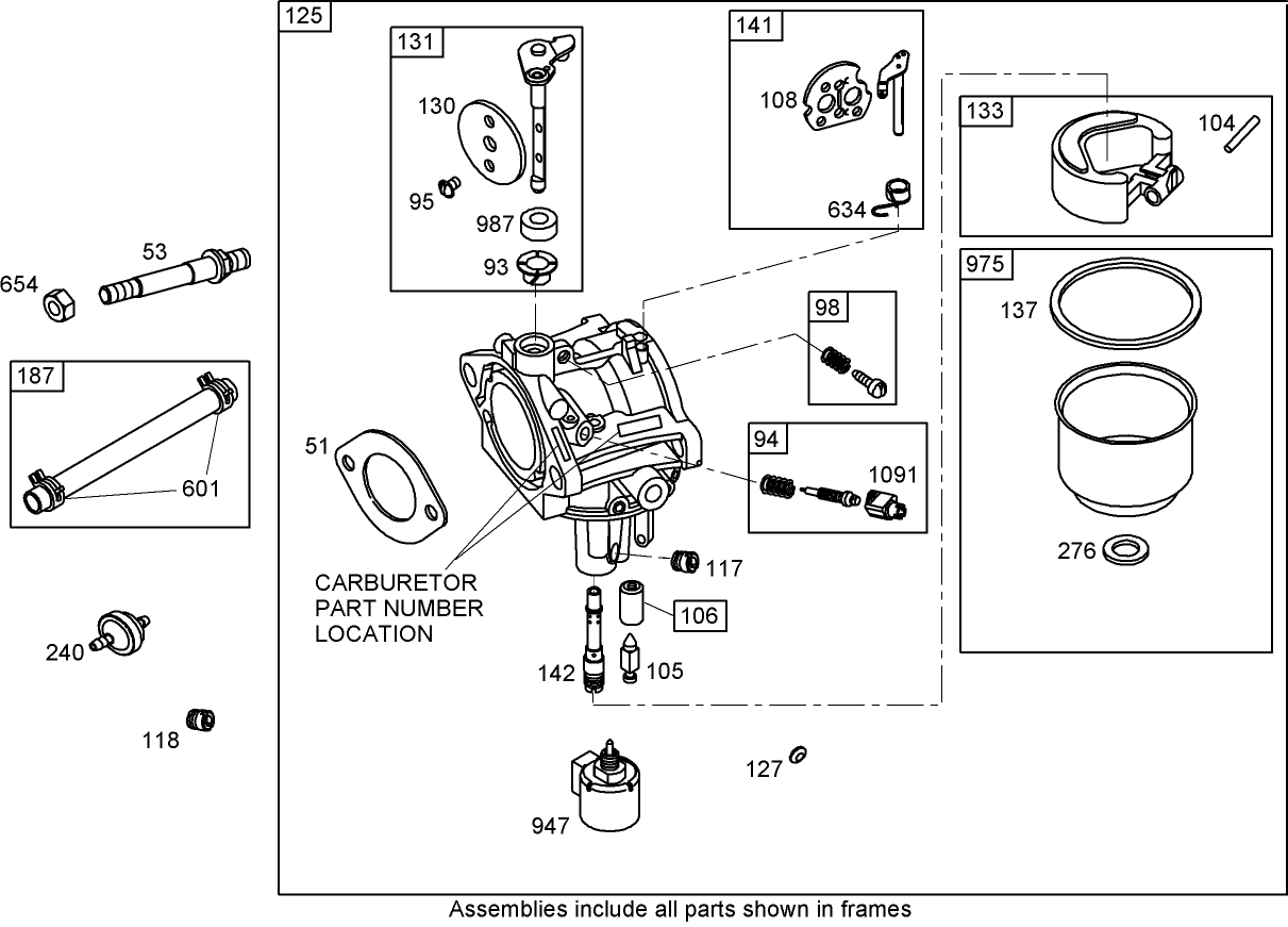 Carburetor Assembly (Keihin)  Briggs and Stratton 31P777-0125-E1
