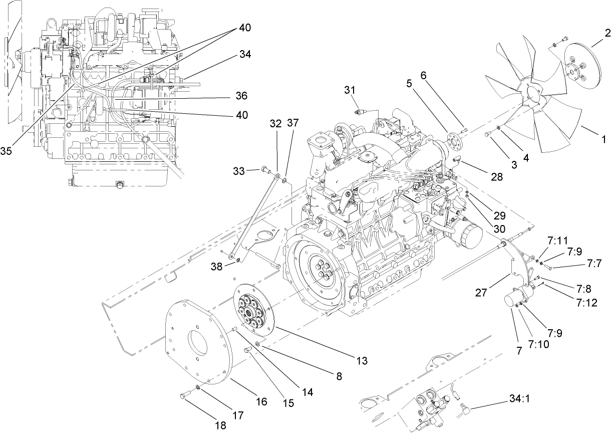 Fan Drive and Flywheel Assembly
