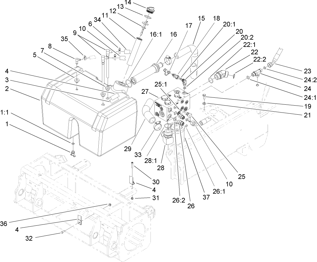 Hydraulic Reservoir and Filter Assembly