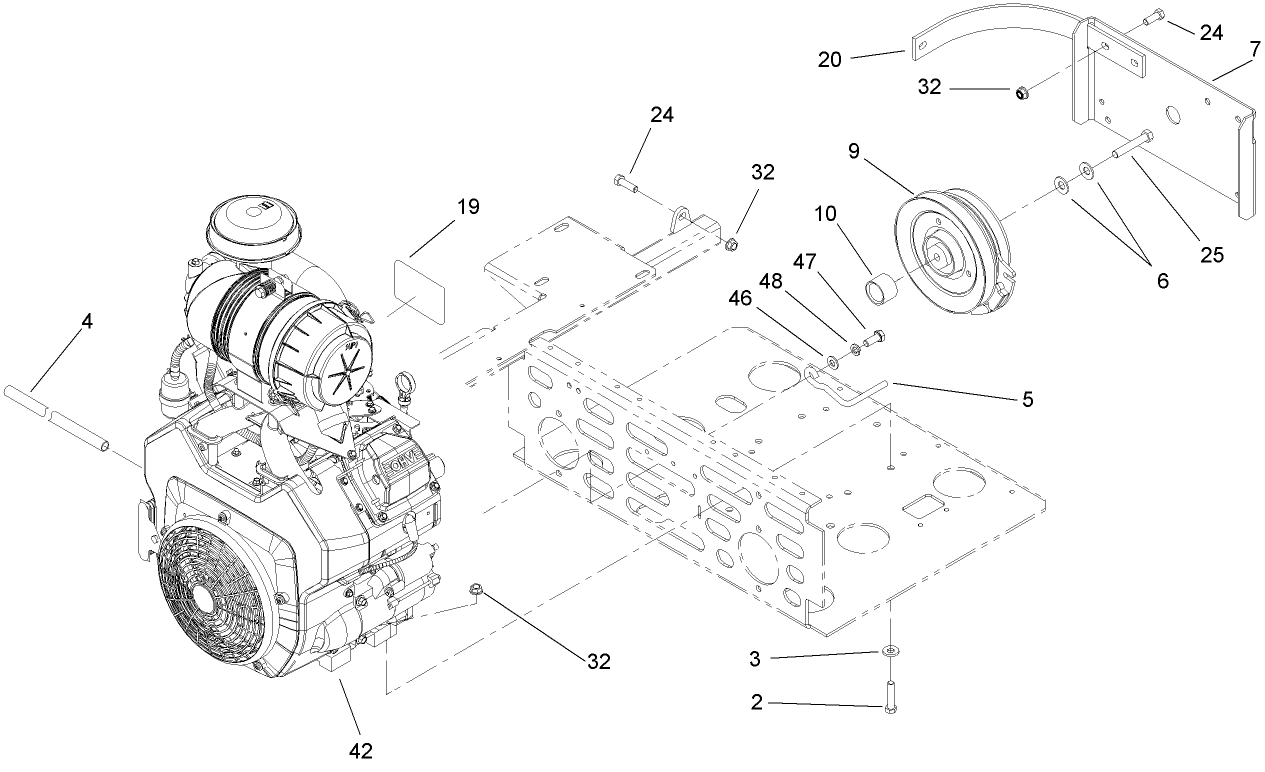 Engine and Clutch Assembly