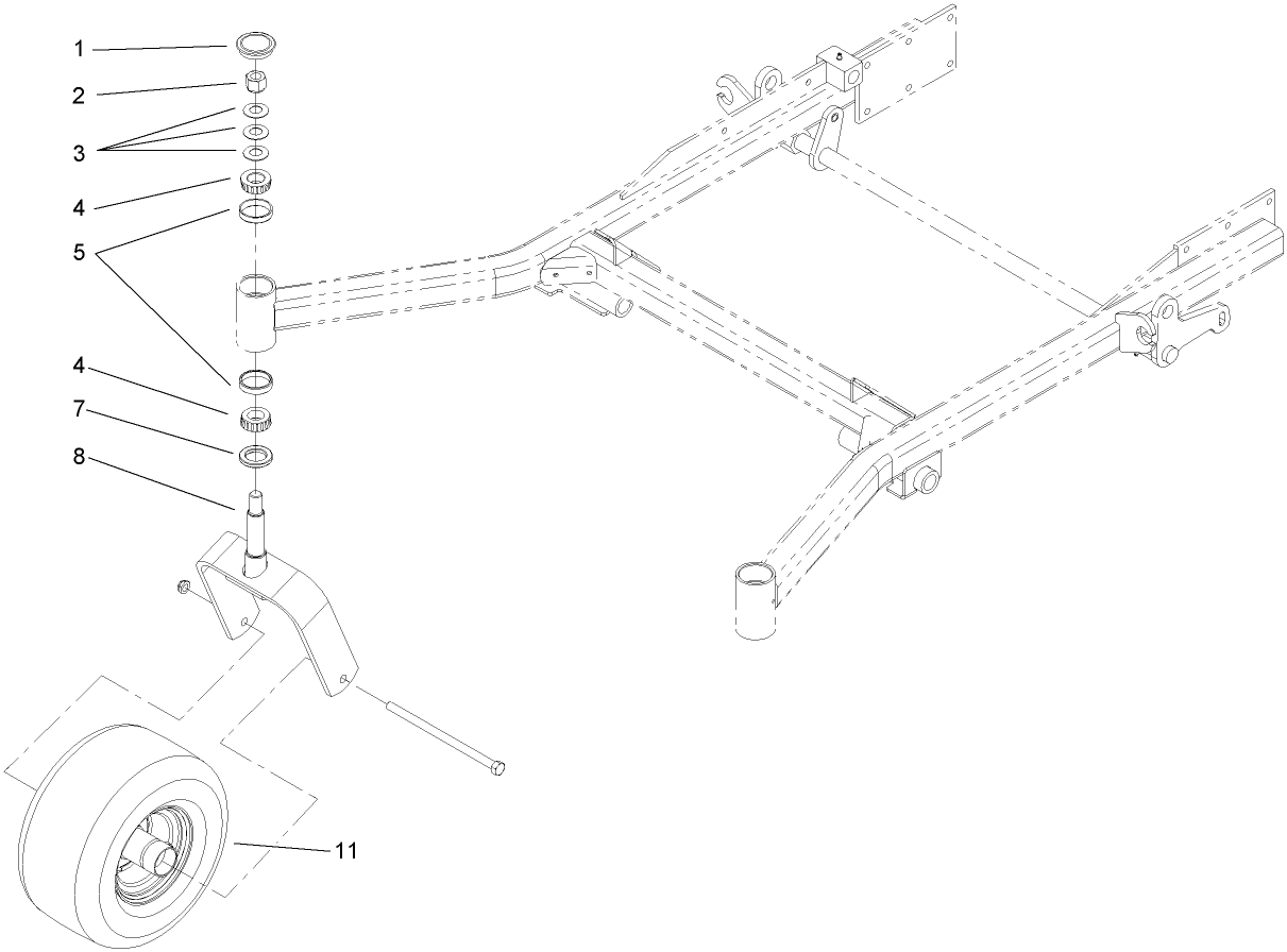 Castor and Wheel Assembly