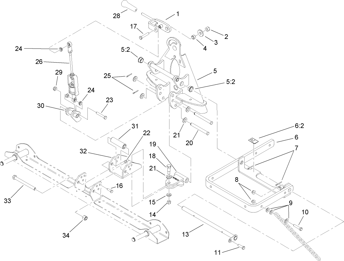 Adapter and Lift Arm Assembly