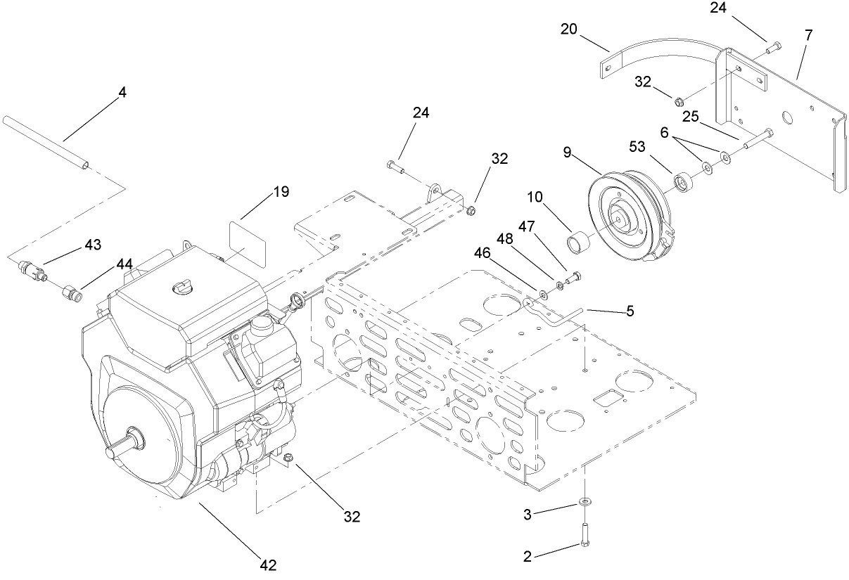 Engine and Clutch Assembly