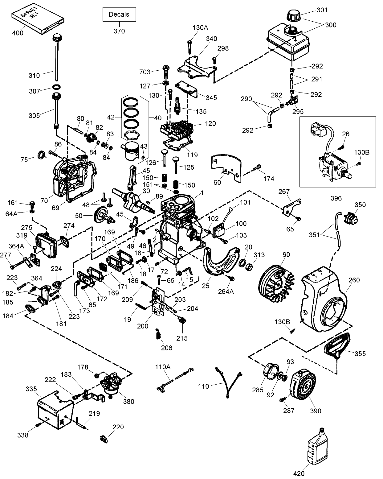 Engine Assembly No. 2  Tecumseh LH195SA - 67435V