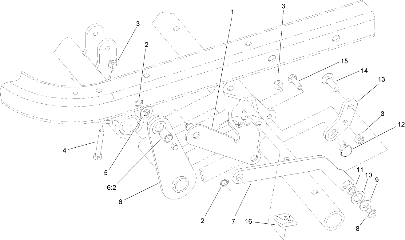 Toolbar Kickup Assembly