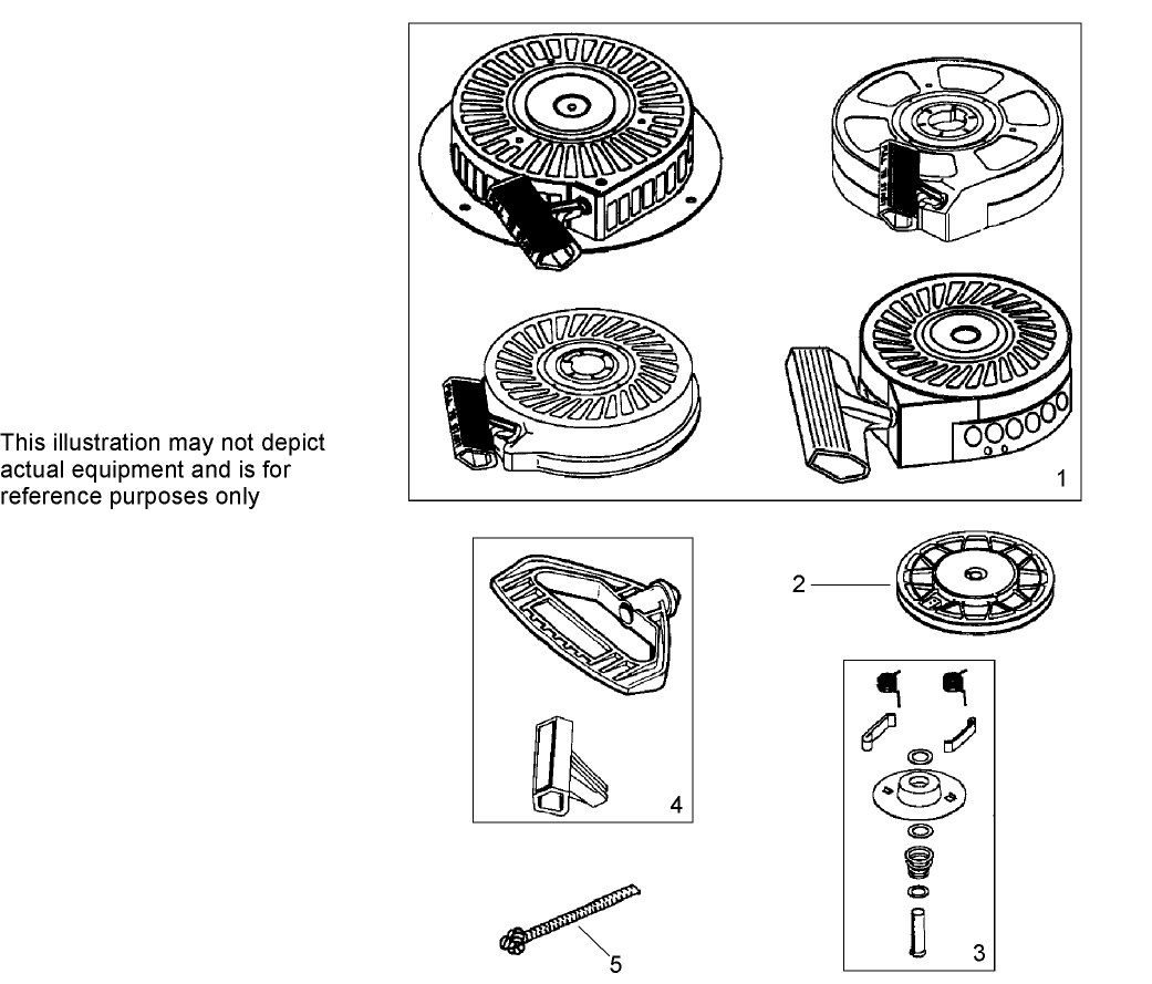 Recoil Starter No. 590733 (Optional) Tecumseh OH195SA-72563G