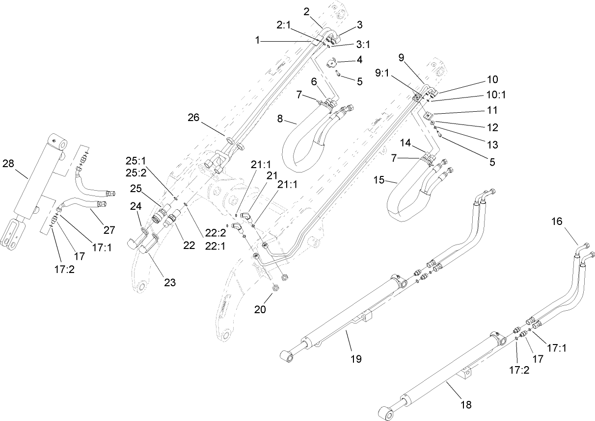 Loader Arm Hydraulic Assembly
