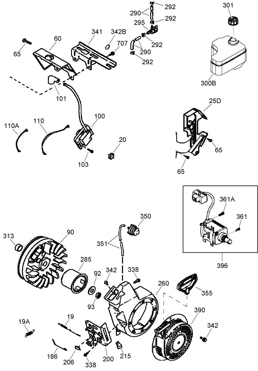 Engine Assembly No. 2 Tecumseh OH195SA-72563G