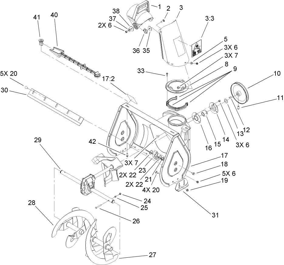 Auger and Housing Assembly
