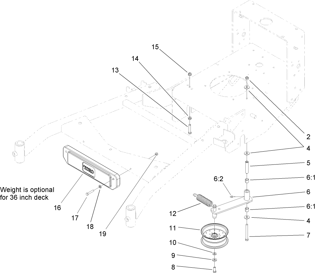 Power-Take-Off Idler and Weight Assembly