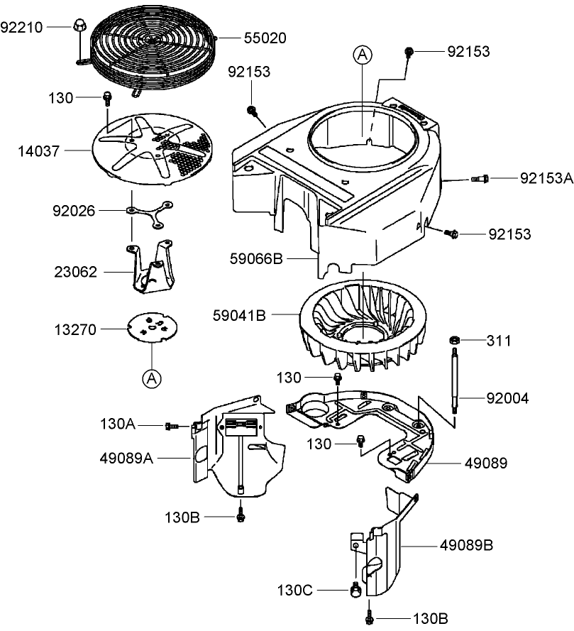 Cooling Equipment Assembly  Kawasaki FH580V-DS28