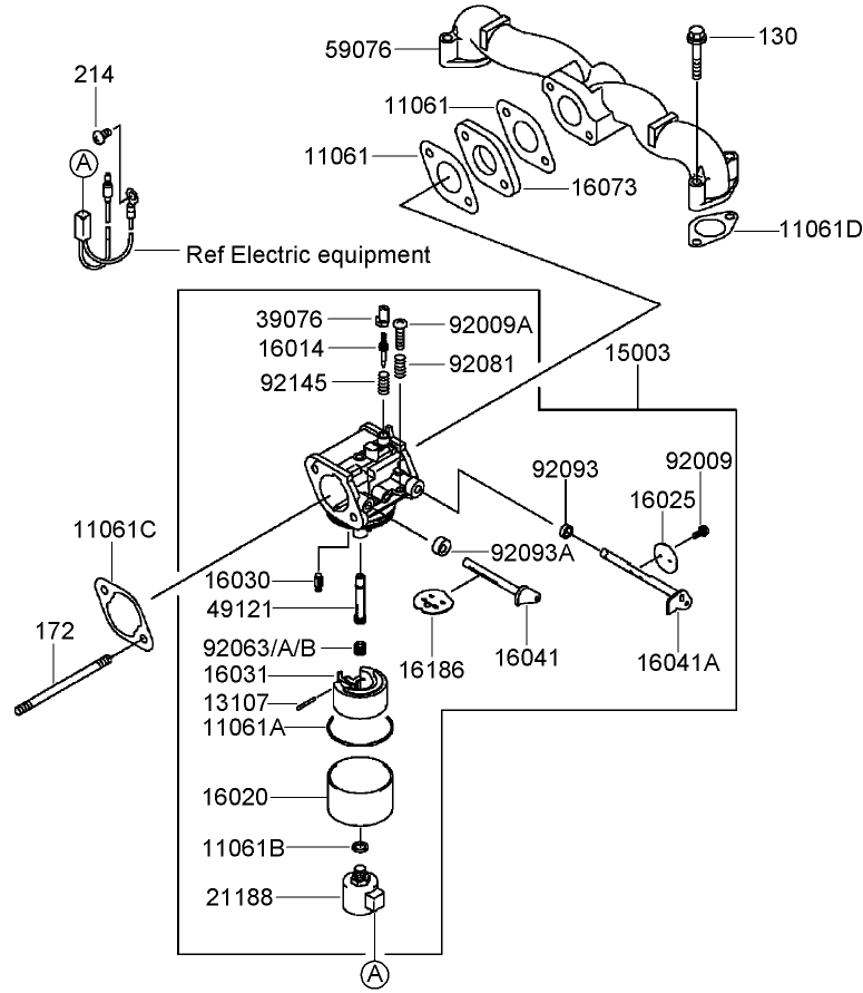 Carburetor Assembly  Kawasaki FH580V-DS28