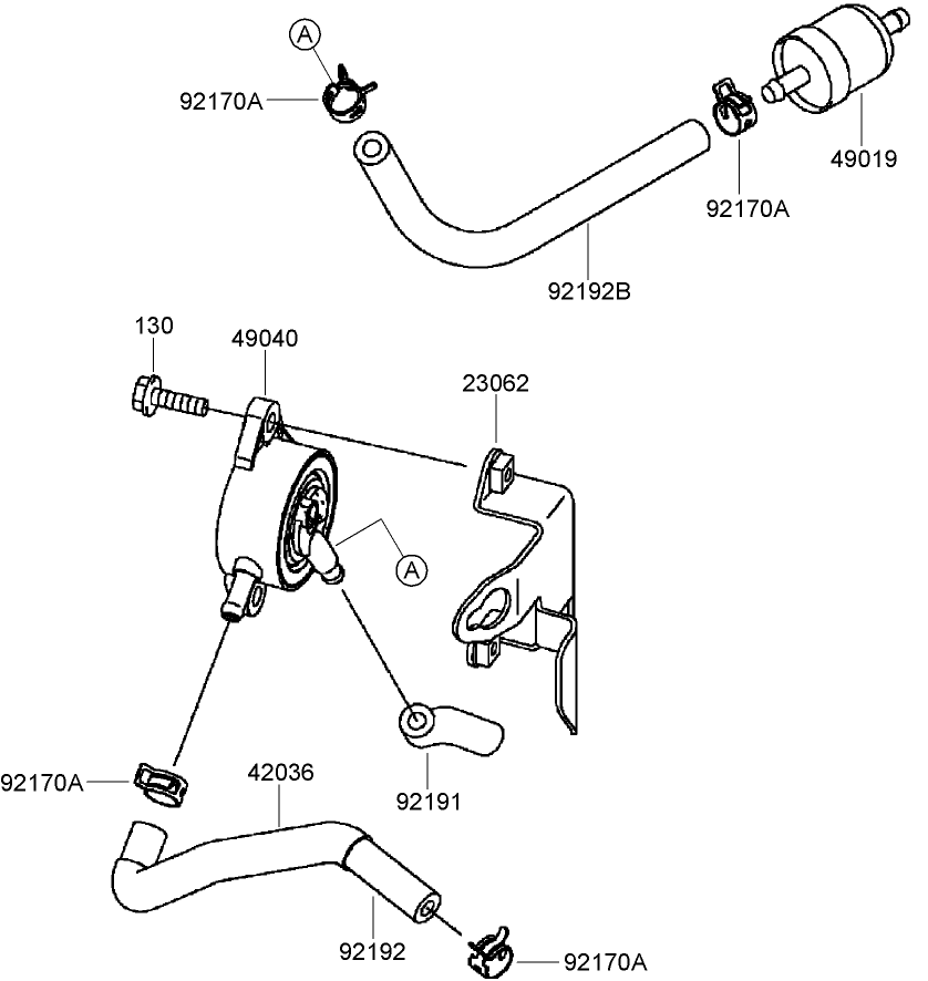 Fuel Tank and Valve Assembly  Kawasaki FH580V-DS28