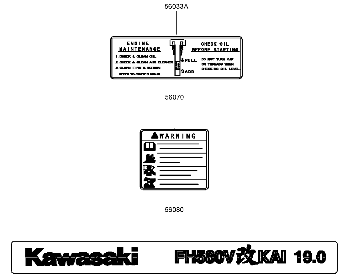 Label Assembly  Kawasaki FH580V-DS28