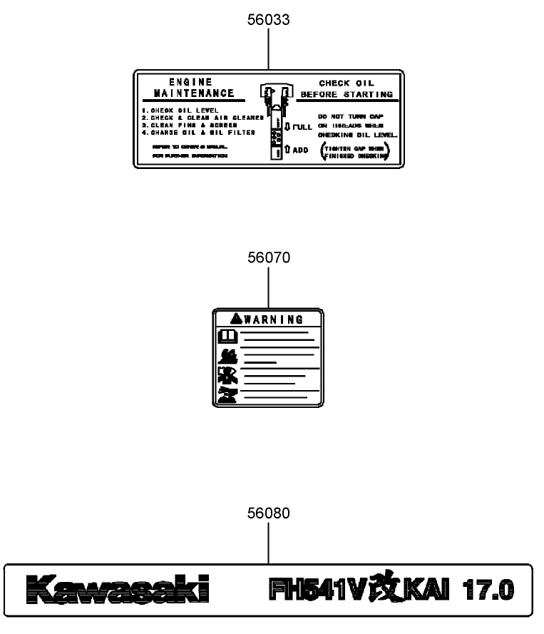 Label Assembly  Kawasaki FH541V-AS24