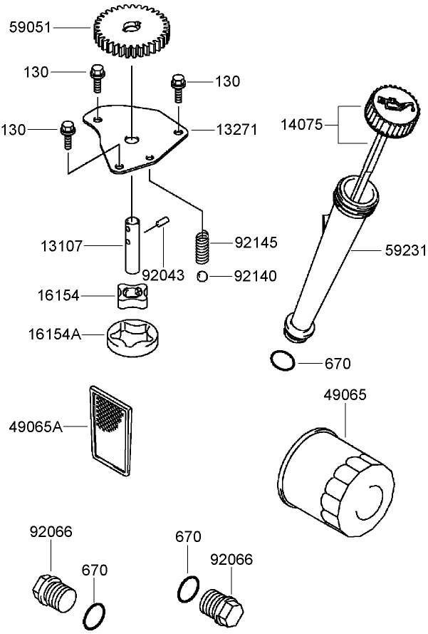 Lubrication Equipment Assembly  Kawasaki FH430V-DS28