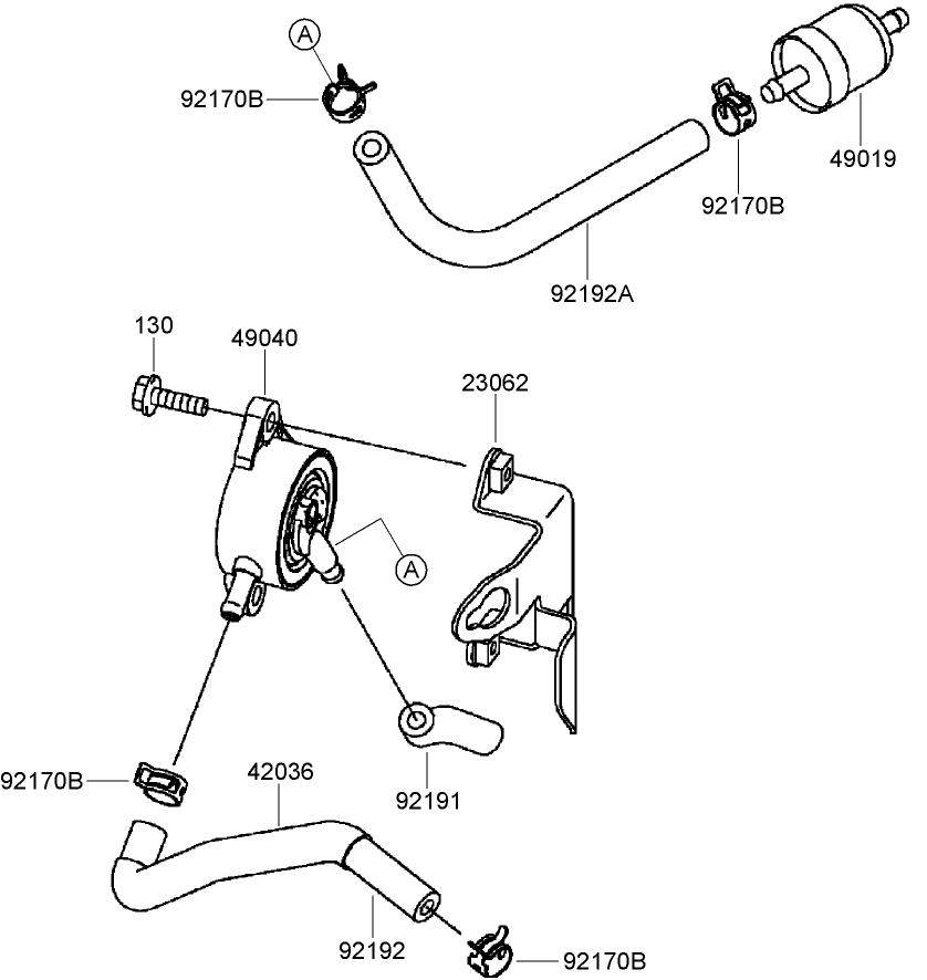 Fuel Tank and Valve Assembly  Kawasaki FH430V-DS28
