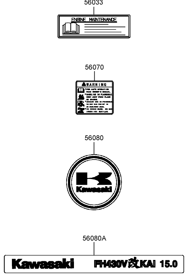 Label Assembly  Kawasaki FH430V-DS28