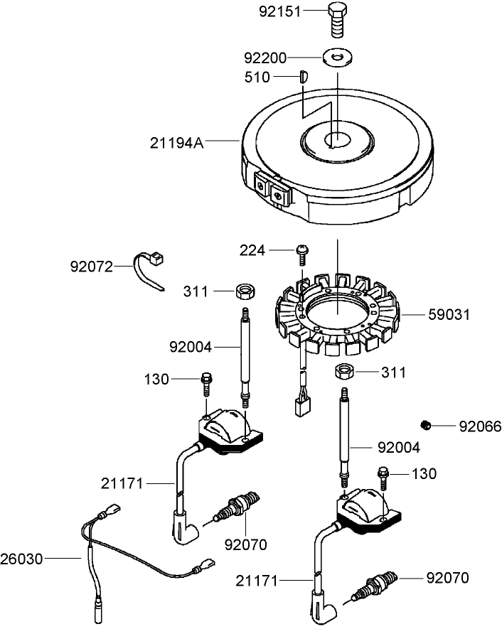 Electric Equipment Assembly  Kawasaki FH541V-ES30