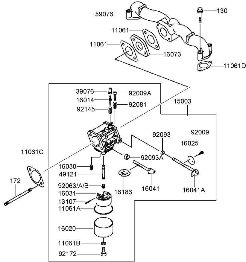 Carburetor Assembly  Kawasaki FH541V-ES30