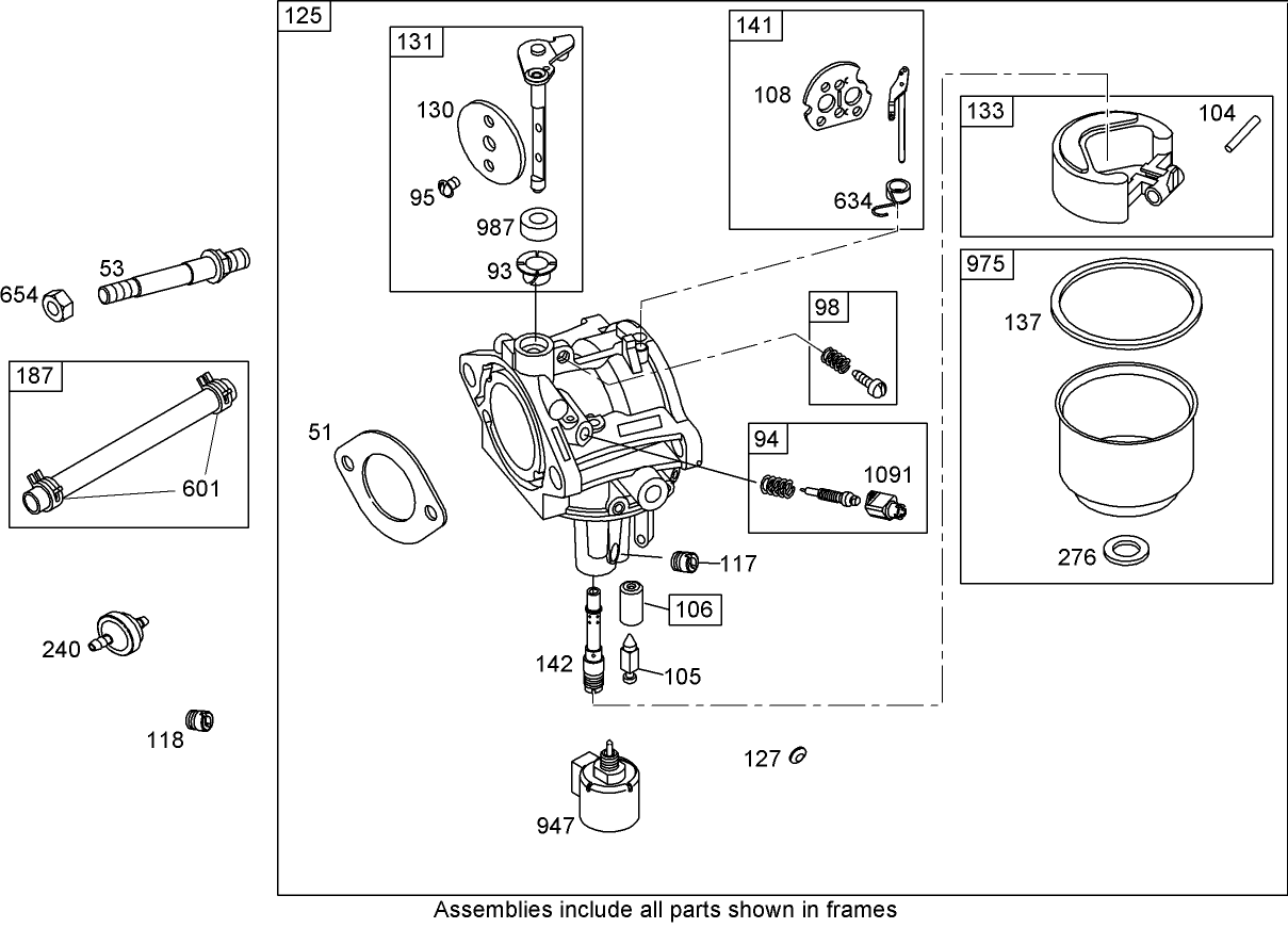 Carburetor Assembly (Keihin)  Briggs and Stratton 31A707-0116-E1