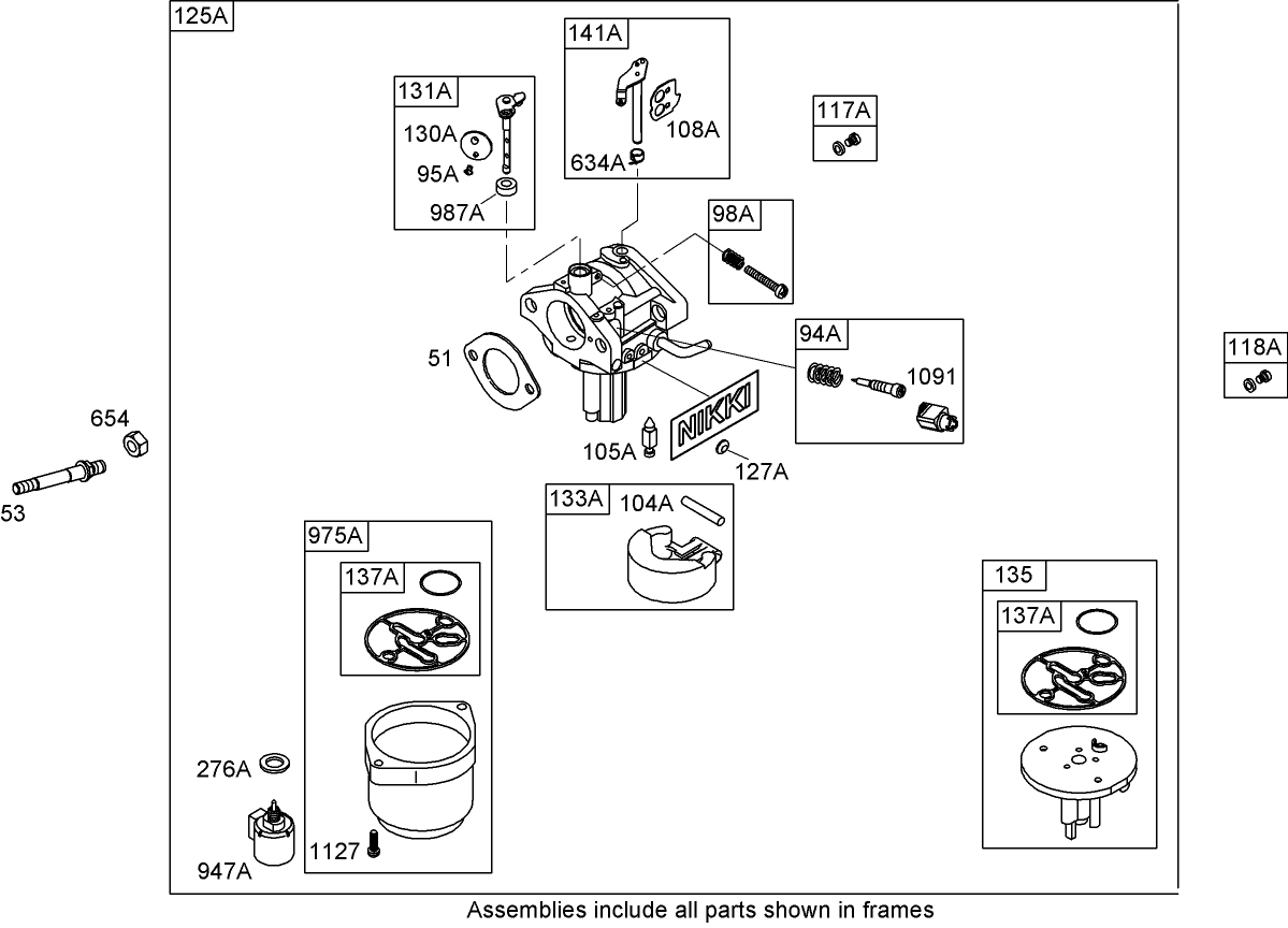 Carburetor Assembly (Nikki)  Briggs and Stratton 31P777-0125-E1
