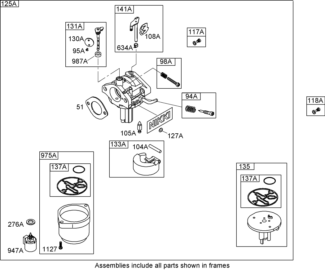 Carburetor Assembly (Nikki)  Briggs and Stratton 31A707-0116-E1