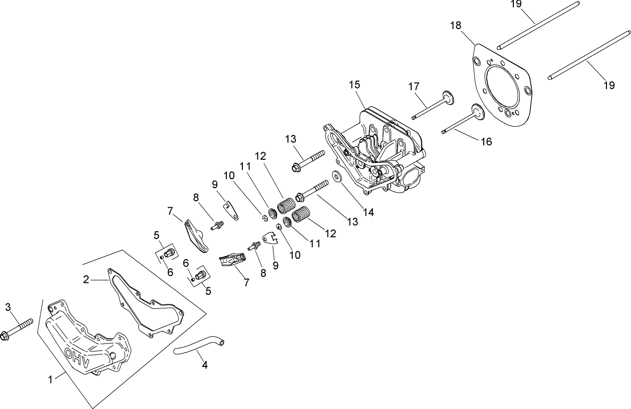 Head, Valve and Breather Assembly Kohler SV590-0019