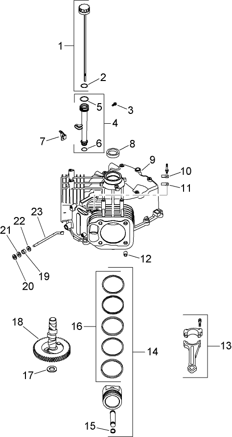 Crankcase Assembly Kohler SV720-0029