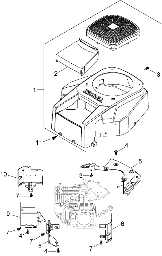 Blower Housing Assembly Kohler SV720-0029