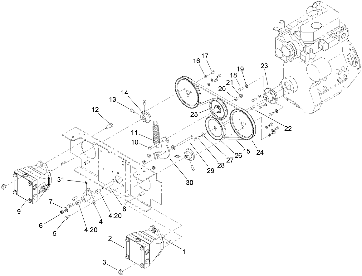 Wheel Pump Drive Assembly