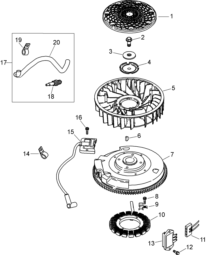 Ignition and Electrical Assembly  Kohler SV610-0020