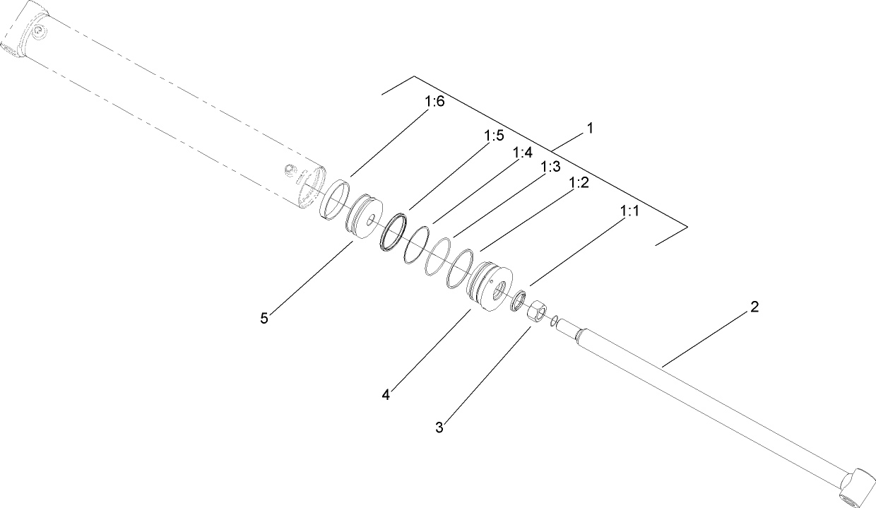 Hydraulic Cylinder Assembly No. 107-1310